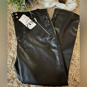 Zara Faux Leather Pants